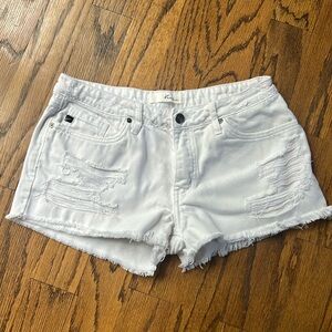 White Kancan Cutoff shorts Size medium